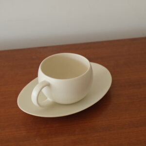 SALIU Matte white Cup and Saucer plate set