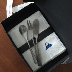 Fuji Embroidery Cloth with/without NAGORI Cutlery Gift set (3-Pieces)