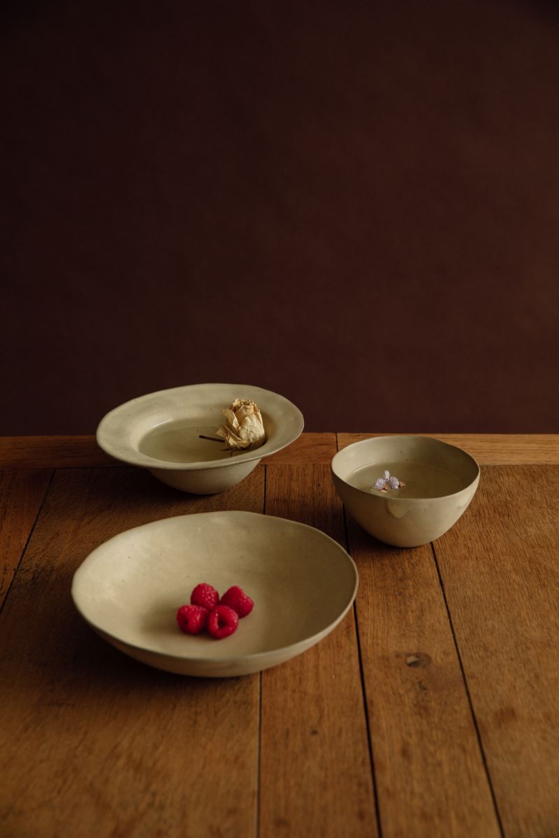 Yukina Omori Rim bowl (Light Beige / Dark Beige) - Image 8