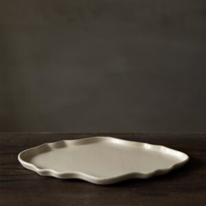 Cocoro Large Rim Platter (Off-White)