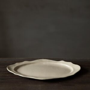 Cocoro Large Rim plate (Off-white)